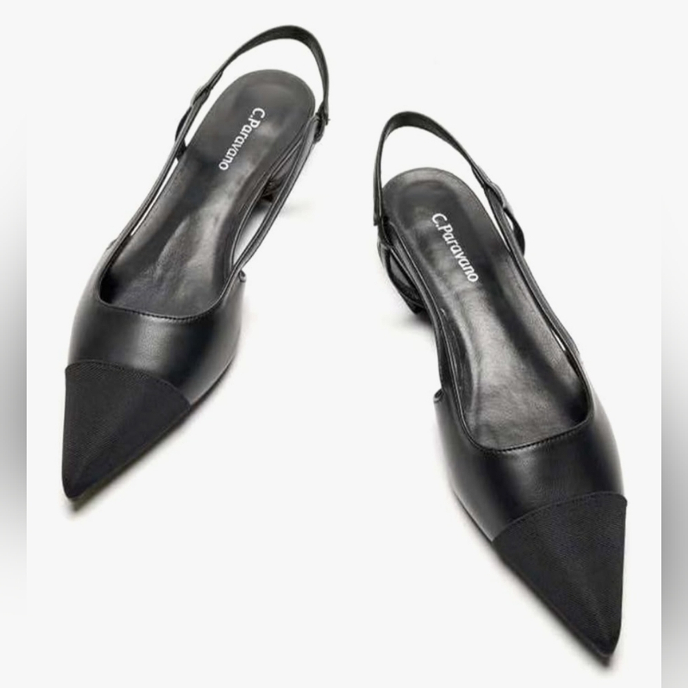 Black Women's Slingback Shoes C Paravano